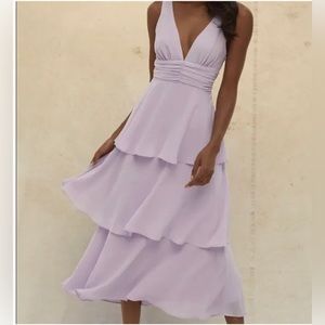 Lulu’s Celebration Time Midi Dress Lilac